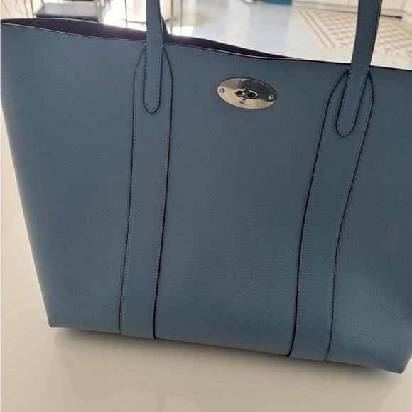 Mulberry Bayswater Blue Leather Tote Bag - Picture 5 of 5